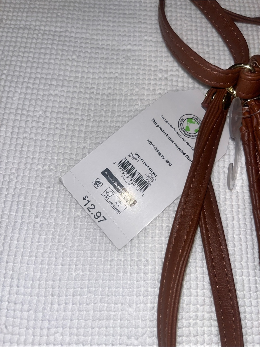 Time and Tru Brown Woven Crossbody Bag - Picture 2 of 4